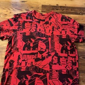 Jordan red and black tee shirt